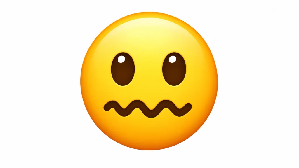 squiggly mouth emoji